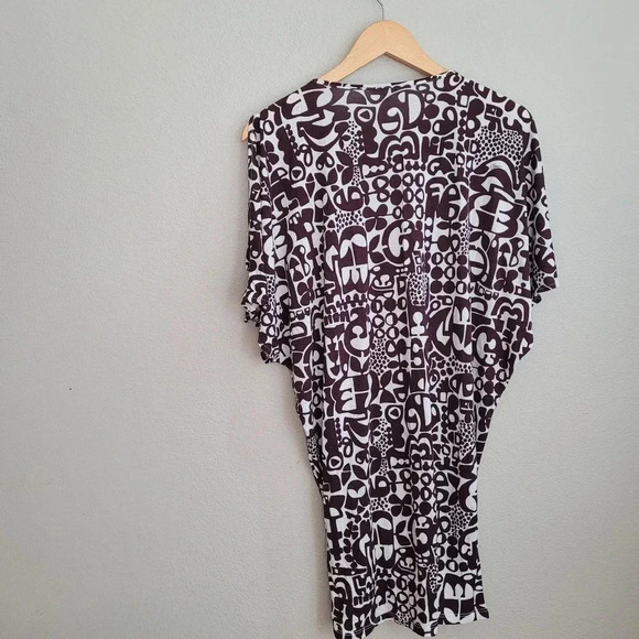 Trina Turk Womens Palm Desert Buckle Jersey Cut Out Dress Cover Up Tunic Medium - Picture 2 of 10